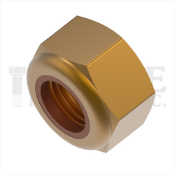 312010FBZ 10-32  NYLON INSERT LOCKNUT BRONZE